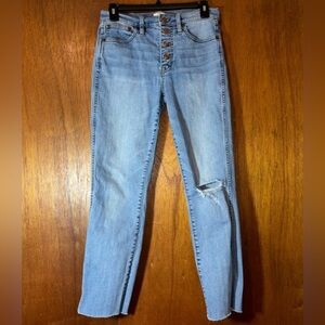 J. Crew Light Blue Women Size 27 Vintage Straight Distressed Jeans